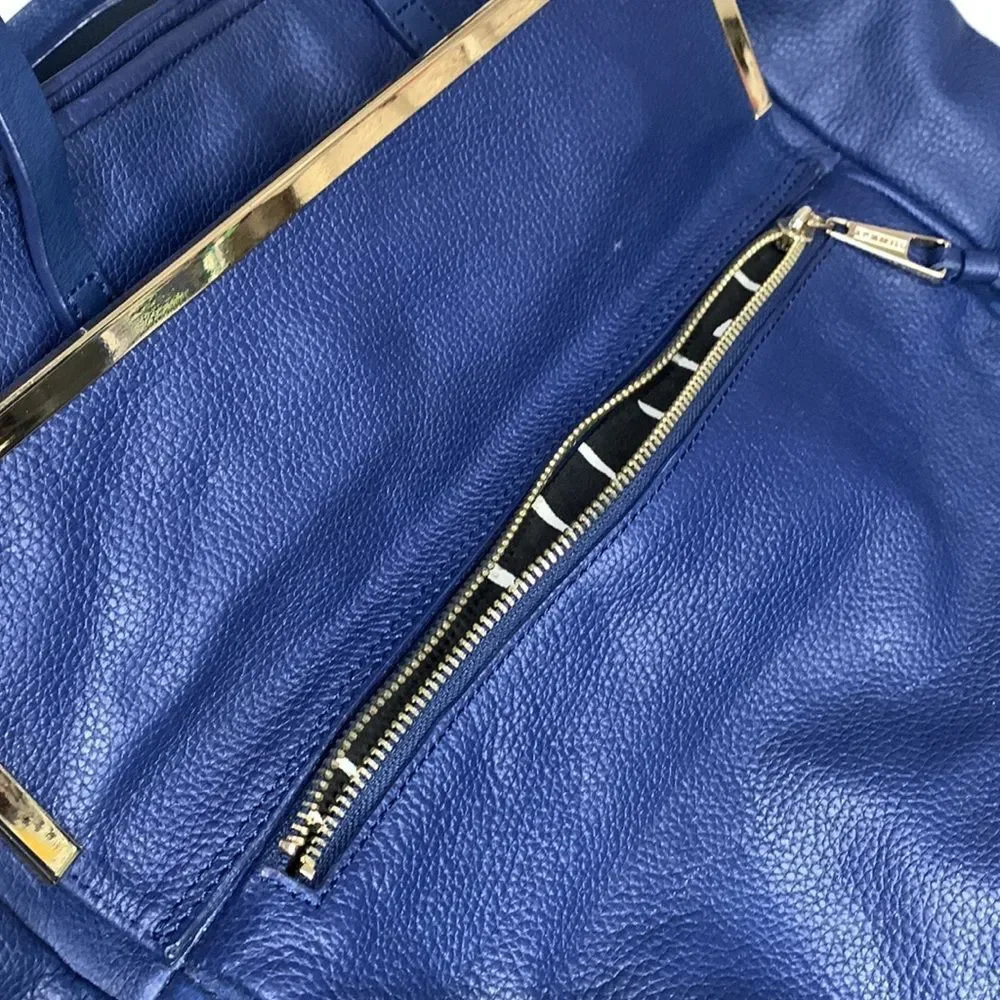 KELSI Dagger tote bag leather magnetic closure exterior zip pocket inside pocket